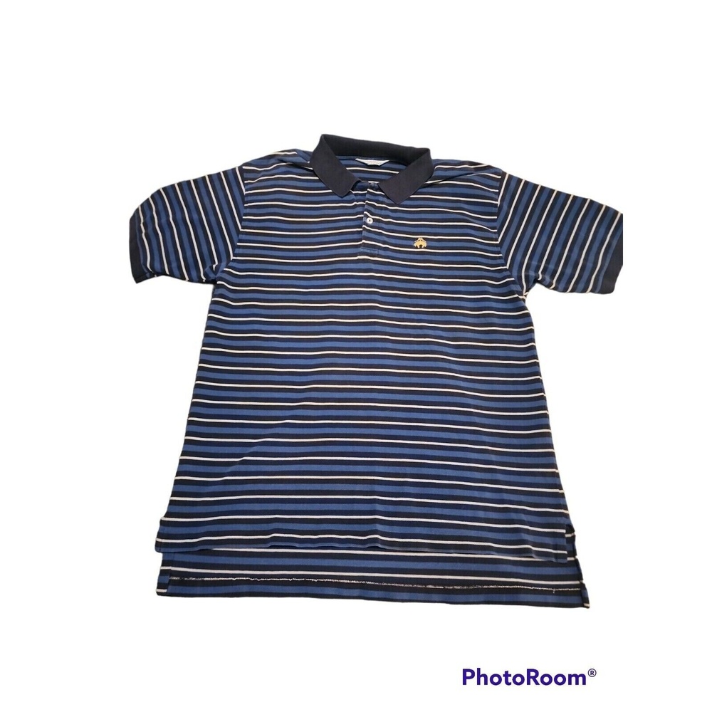 Brooks Brothers Polo Shirt Striped Golden Fleece Short Sleeve Large